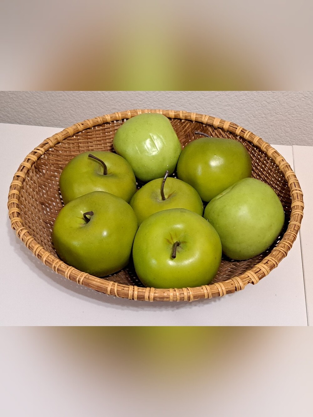 Realistic Artificial Faux Fruit Green Apples Home Decor Staging Prop 3”
